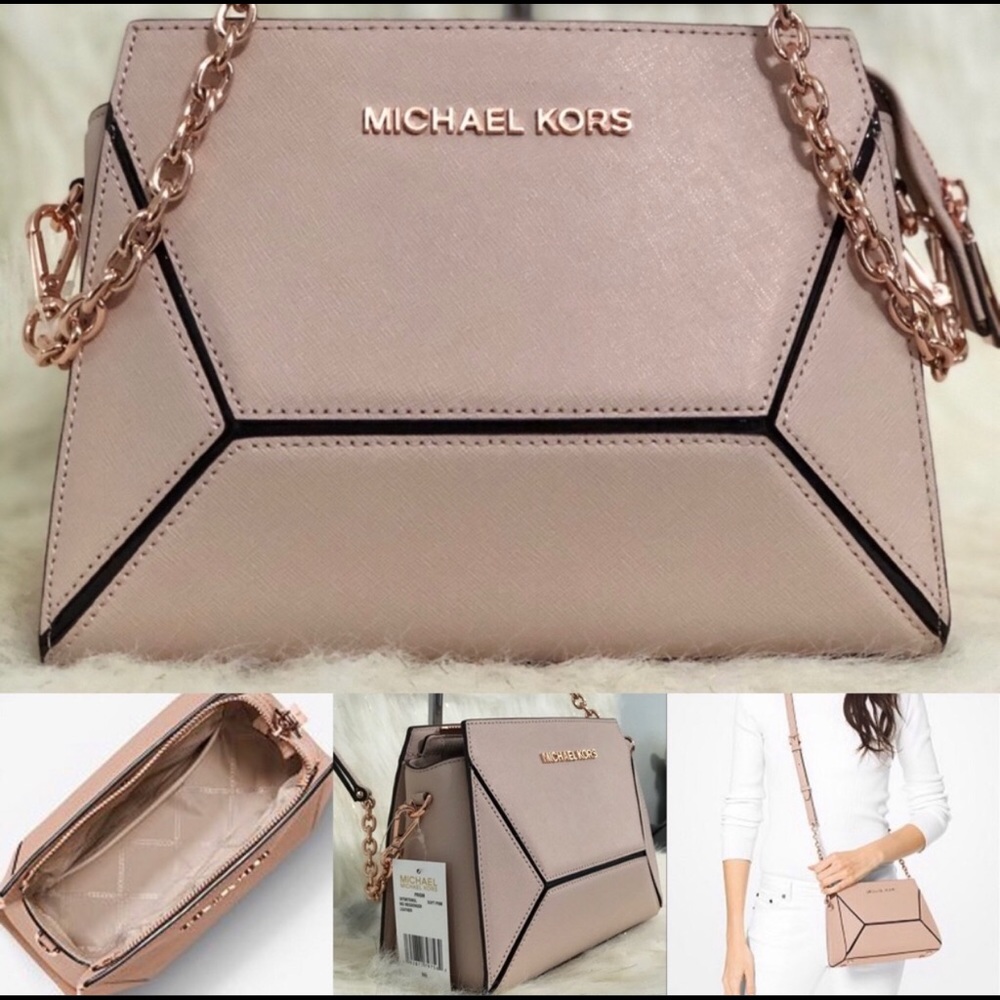 MICHAEL KORS Prism Med Soft Pink Crossbody Bag NWT
